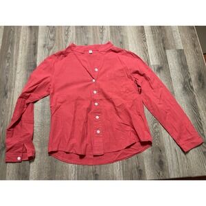 Dayou Shirt, Women's Size XL, Red, Button Up, Long Sleeve